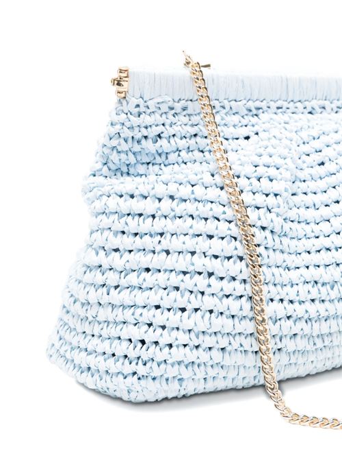 Borsa donna Emme Marella pochette in rafia celeste EMME Marella | PAPRICA006